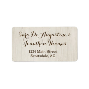 Rustic Wood Wedding Return Address Labels