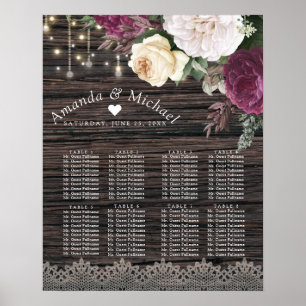 Rustic wood Wedding Seating Chart