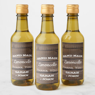Rustic Wood Wedding Thank You Favour  Wine Label