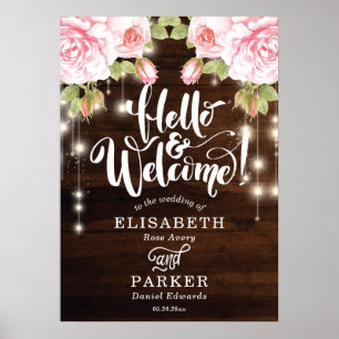 Rustic Wood Wedding Welcome Sign