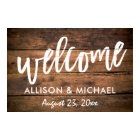 Rustic Wood Wedding Welcome Sign | EDITABLE COLOR