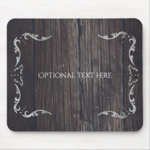 Rustic Wood Western Elegance Romantic Looking Mouse Mat