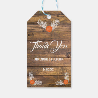 Rustic Wood Wildflower Favour Bag Gift Tags