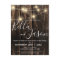 Rustic Wood With String Lights Wedding Invitation