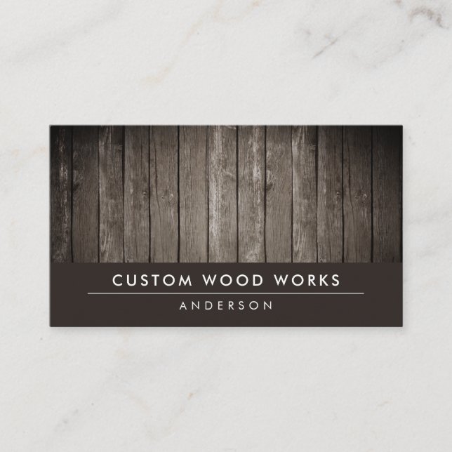Rustic Wood - Woodwork Business Card (Front)