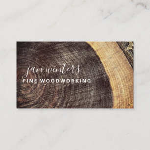 Rustic Wood Woodworker  Business Card