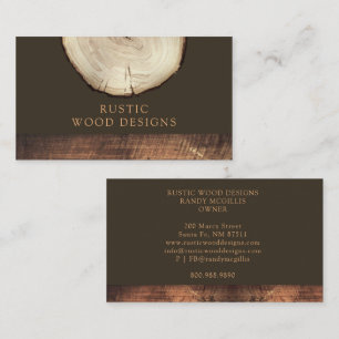 Rustic Wood Woodworker Carpenter Business Card