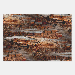 Rustic Wood Wrapping Paper Sheet