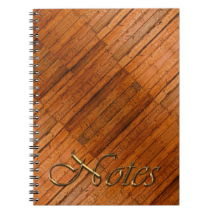 Rustic Wooden Boards Photo-sampled Art Notebook