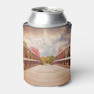Rustic Wooden Bridge in the Country Can Cooler