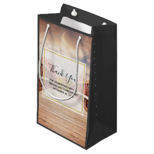 Rustic Wooden Bridge in the Country Thank You Small Gift Bag