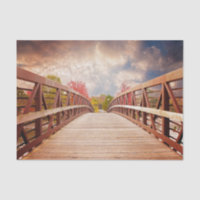 Rustic Wooden Bridge in the Country