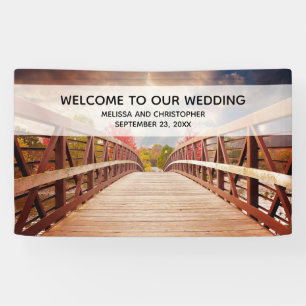 Rustic Wooden Bridge in the Country Wedding Banner