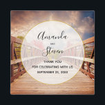 Rustic Wooden Bridge in the Country Wedding Magnet<br><div class="desc">Wedding thank you magnets with a scenic photograph. A wooden bridge leading towards a pathway surrounded by forest trees changing colour.</div>
