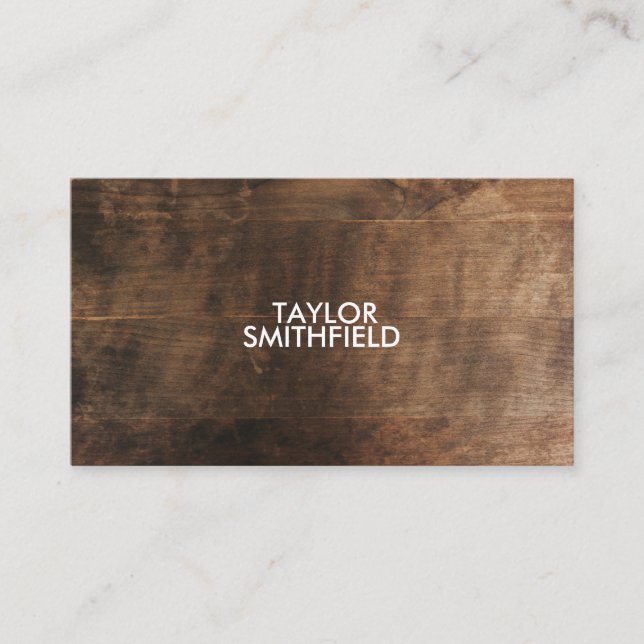 RUSTIC WOODEN BUSINESS CARD (Front)