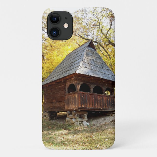 Rustic Wooden Cabin Pioneer Life Case-Mate iPhone Case (Back)