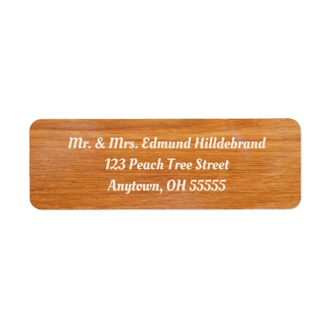 Rustic Wooden Custom Name Address (Front)