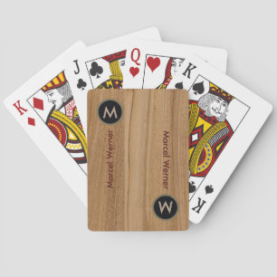 rustic wooden (faux wood) playing cards