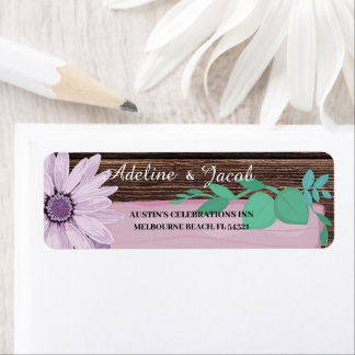 Rustic Wooden Floral Wedding address