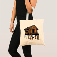 Rustic Wooden Hut Traditional Cabin on Stilts
