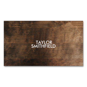 RUSTIC WOODEN Magnetic BUSINESS CARD