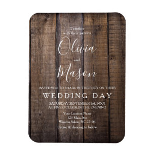 Rustic Wooden Pallet Wedding- Save the Date Magnet