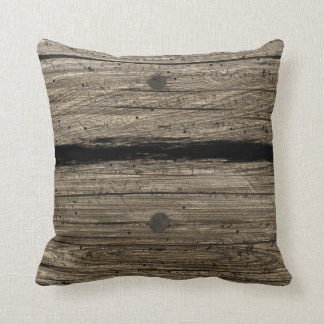 Rustic Wooden Plank Pillow