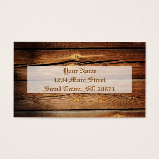 Rustic Wooden Planks Wood Board Country Gifts Business Card