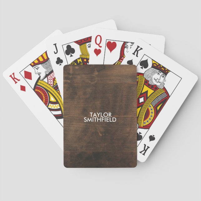 RUSTIC WOODEN PLAYING CARDS (Back)