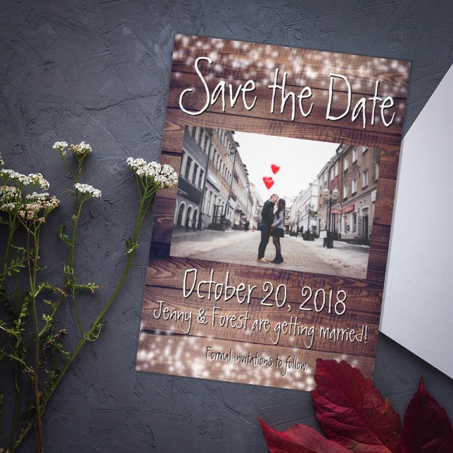 Rustic Wooden Save the Date! Invitation (Creator Uploaded)