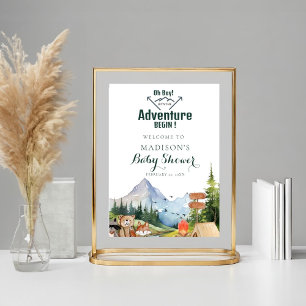 Rustic Woodland Animal  Baby shower Favours Sign