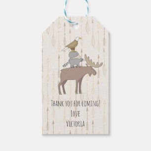 Rustic Woodland animals forest Favour tags