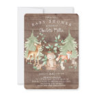 Rustic Woodland Animals Neutral Baby Shower