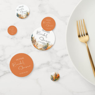 Rustic Woodland Autumn Forest Bridal shower Confetti