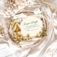 Rustic Woodland Bear Camping Diaper Raffle