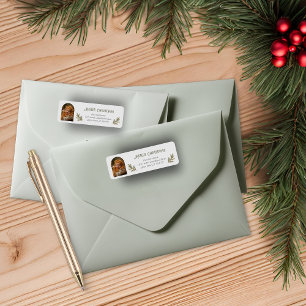 Rustic Woodland Christmas Return Address 