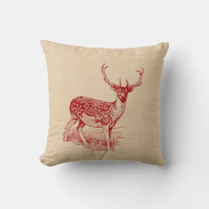 Rustic Woodland Deer Pillow