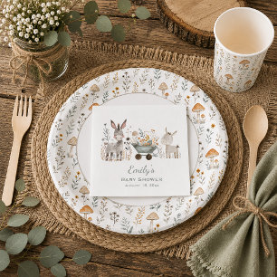 Rustic Woodland Donkey Baby Shower Napkin