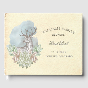 Rustic woodland family reunion Guest Book