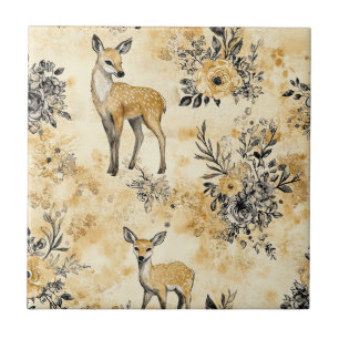 Rustic Woodland Fawn Pattern Tile