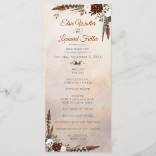 Rustic Woodland Feathers and Floral Bloom Programme