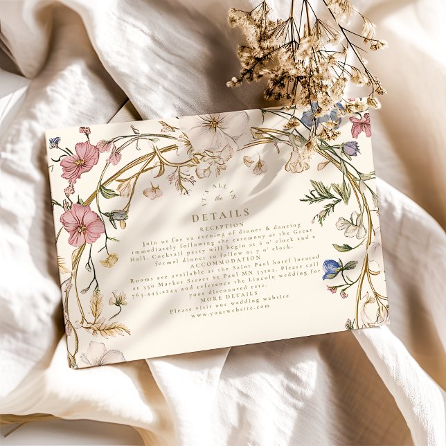 Rustic Woodland Fern Wedding Enclosure Card (Creator Uploaded)