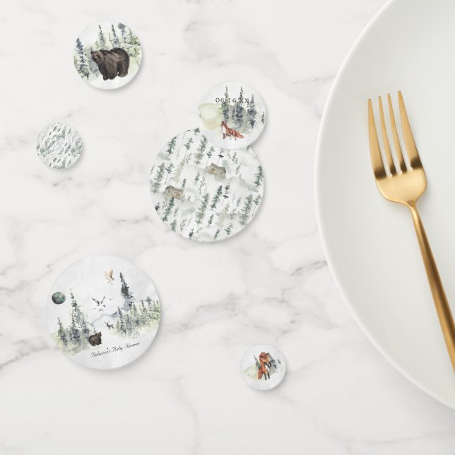 Rustic Woodland Forest Animal Party Confetti (Group)