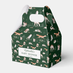 Rustic Woodland Forest Animals Baby Shower Favour  Box