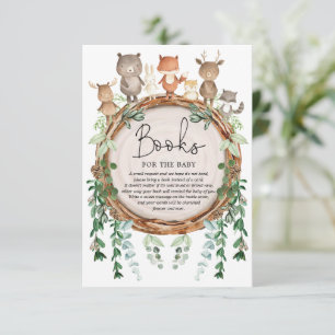 Rustic Woodland Forest Animals Books for Baby Enclosure Card