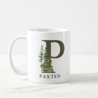 Rustic Woodland Forest Letter P | Monogram Name