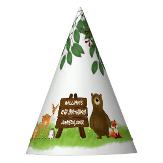 Rustic Woodland Forest Party Animals  Hat