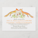 Rustic Woodland Fox Wedding Invitations<br><div class="desc">Woodland fox couple wedding invitation for your rustic country wedding. Whimsical foxes stationery for nature lovers planning their wedding in forest or countryside. --- All design elements painted by Jinaiji</div>