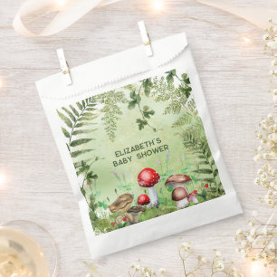 Rustic Woodland Greenery Mushrooms Fungi Ferns Favour Bags
