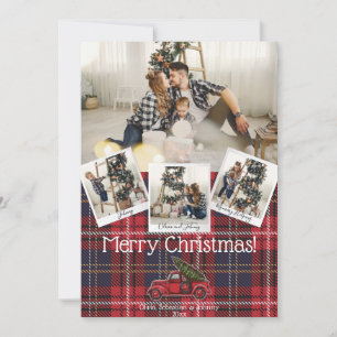 Rustic Woodland Holiday Modern 5 Photo Christmas